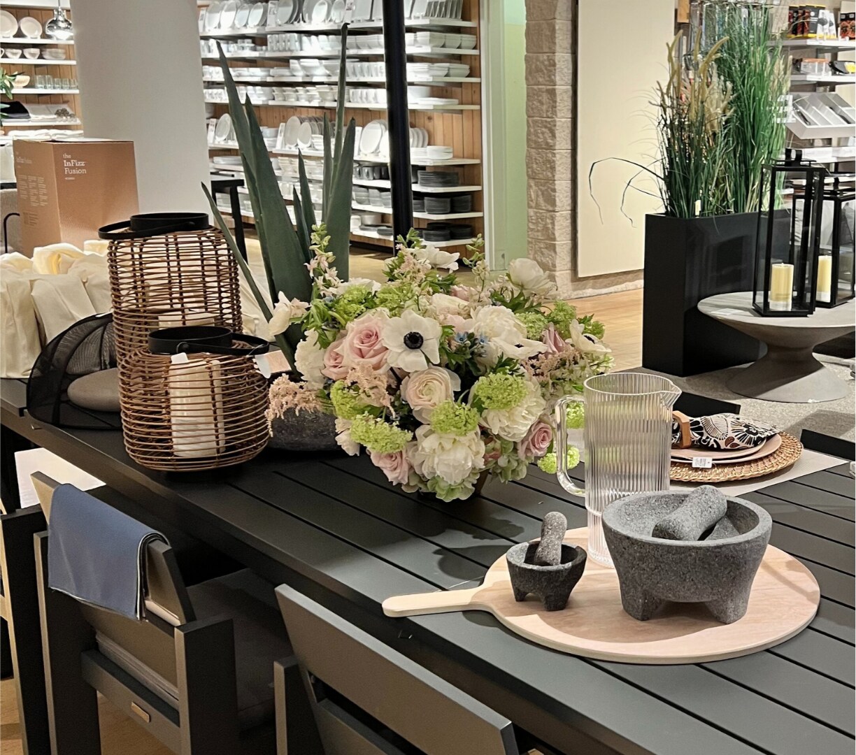 Corporate event floral centerpiece